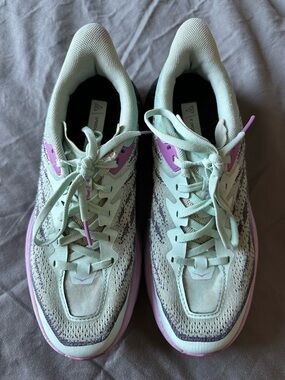 Hoka Women's Mint Green and Lavender Running Shoes